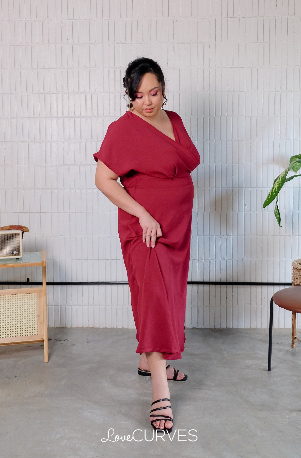 Wrap Maxi Dress - Wine