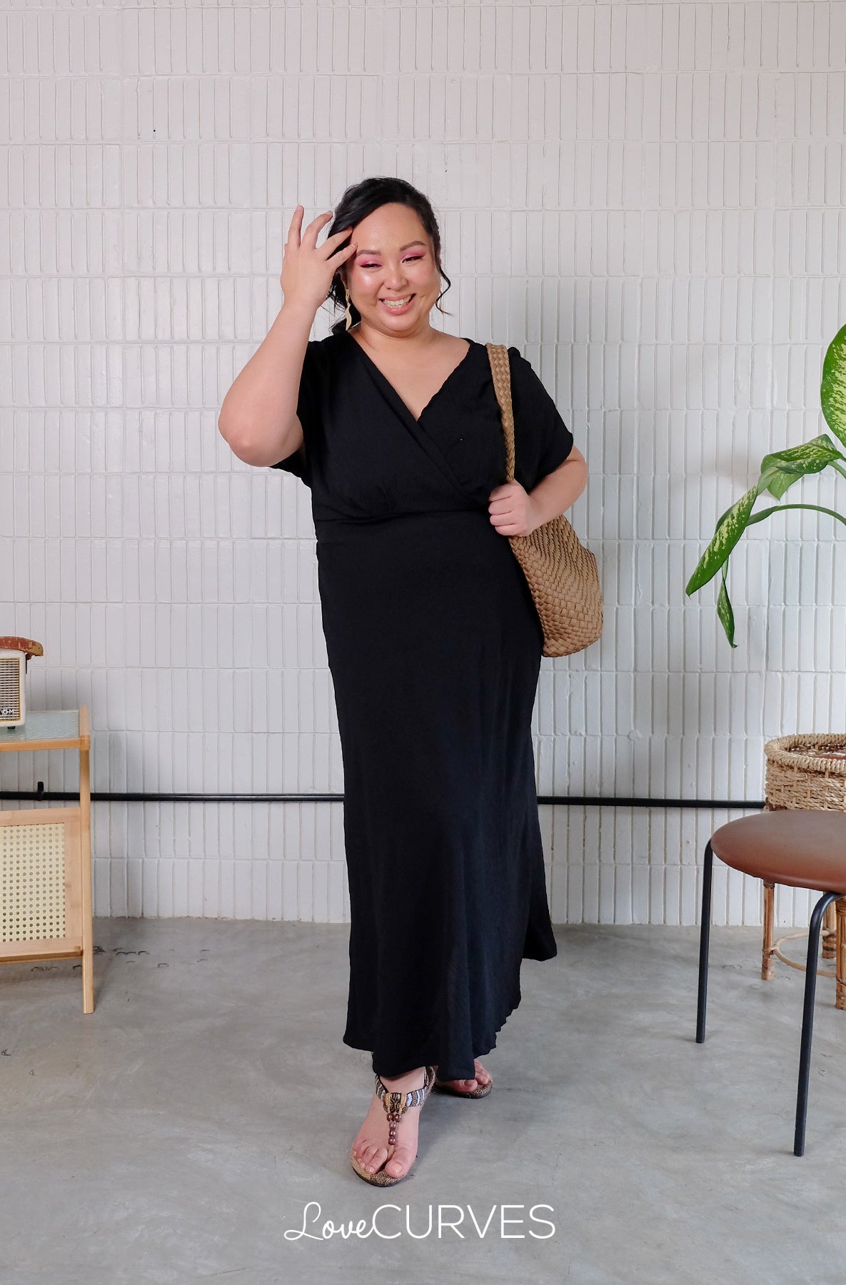 Wrap Maxi Dress - Black