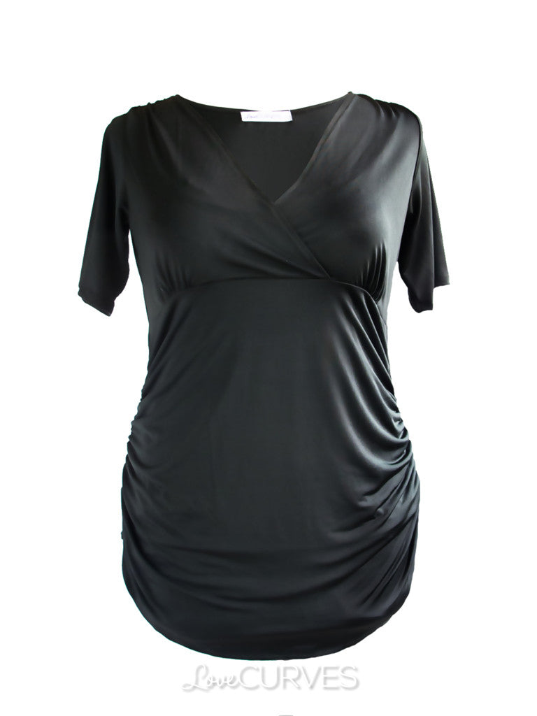 Wrap top with Ruched detail - REB