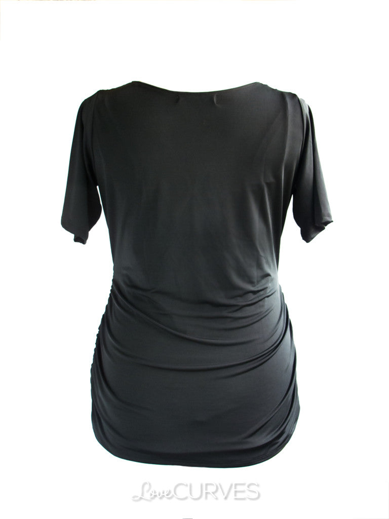 Wrap top with Ruched detail - REB