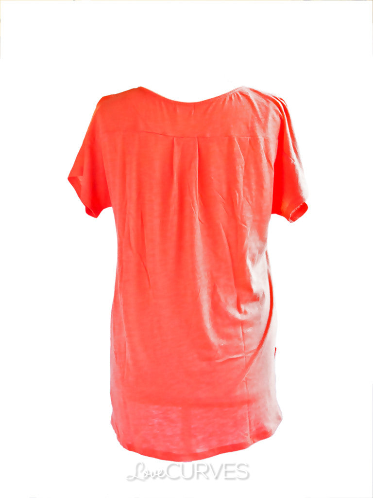 V-neck Shirt with Back Pleat - SAN