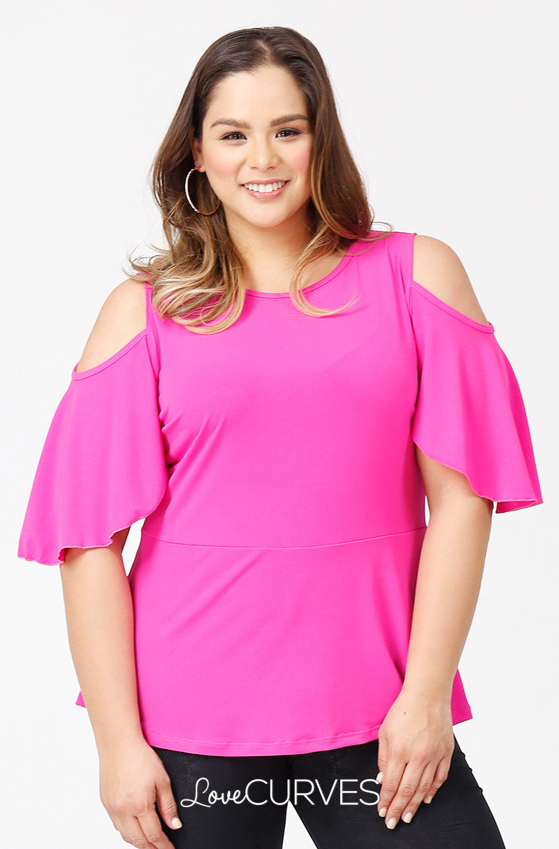 Cold Shoulder Peplum Top - PSY