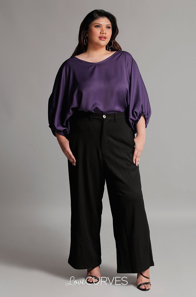 Elastic Cuff Top - Ultraviolet