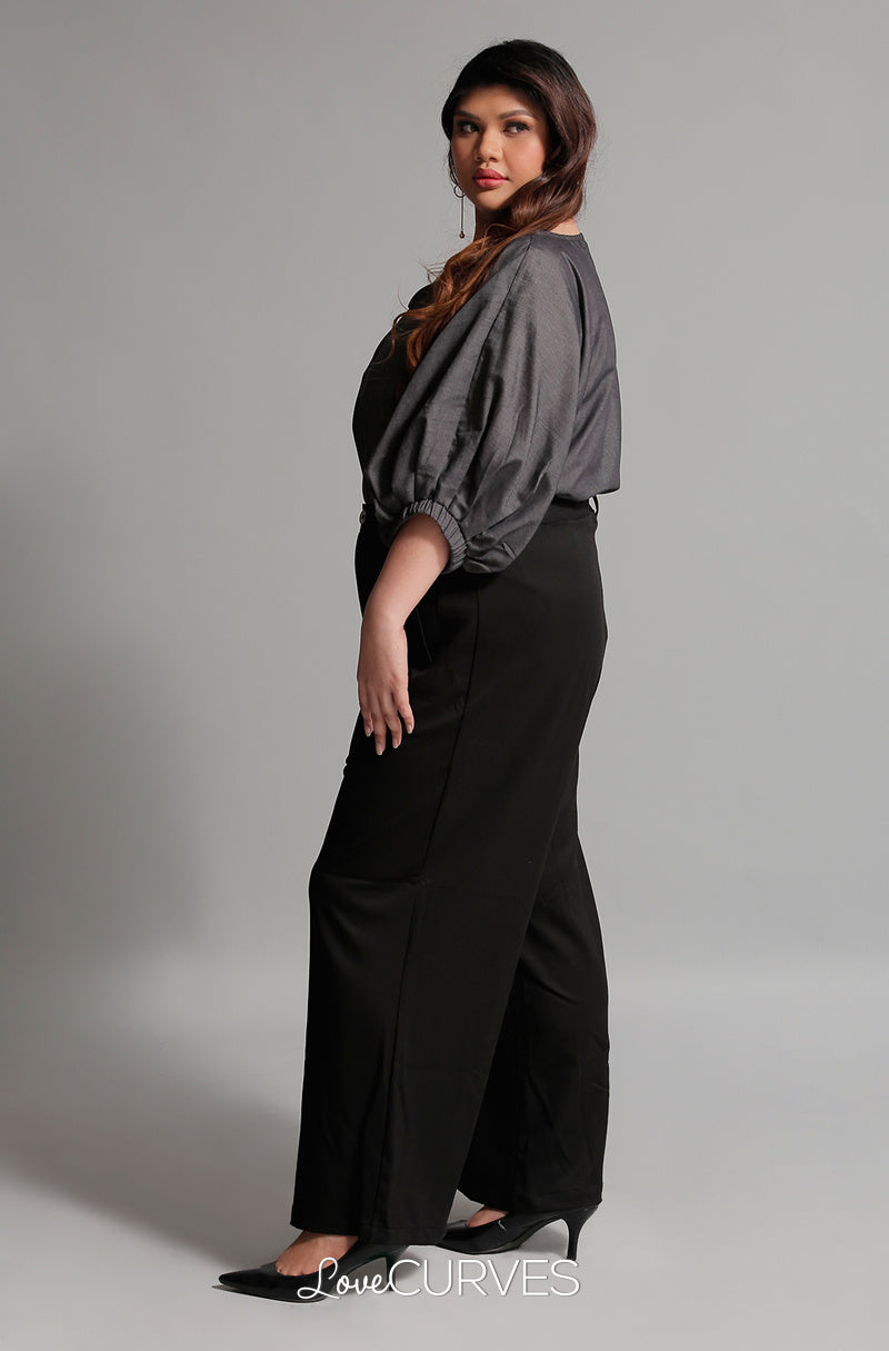 Elastic Cuff Top - Dark Asphalt