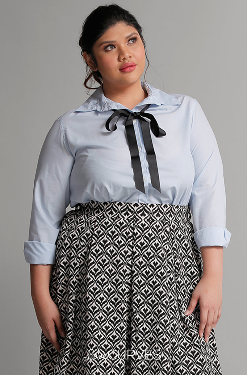 Boyfriend Button Down Shirt - Light Blue