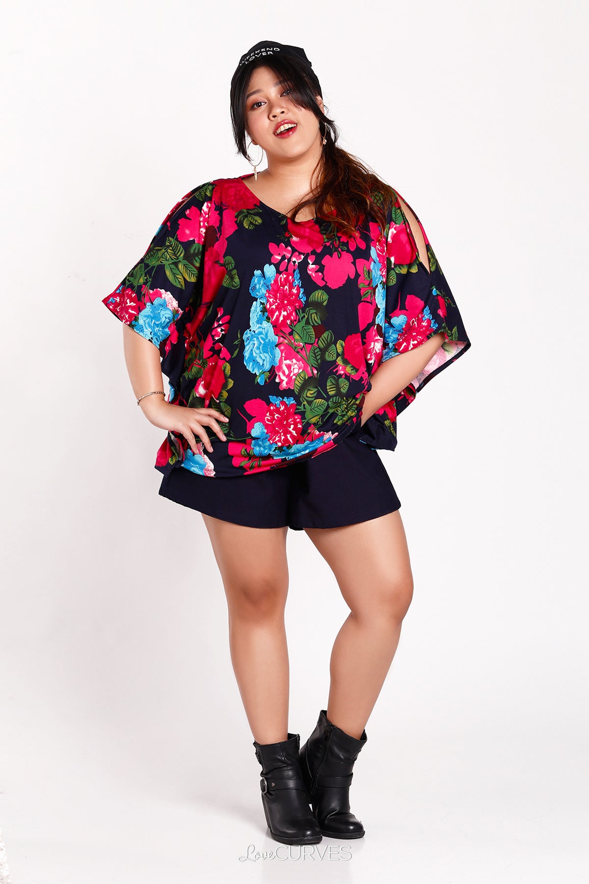 Cold Shoulder Caftan Top - Lovers at Nightfall - KDR