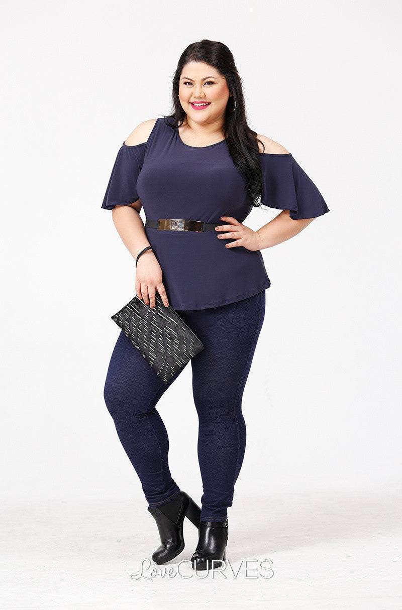 Cold Shoulder Peplum Top - PSY