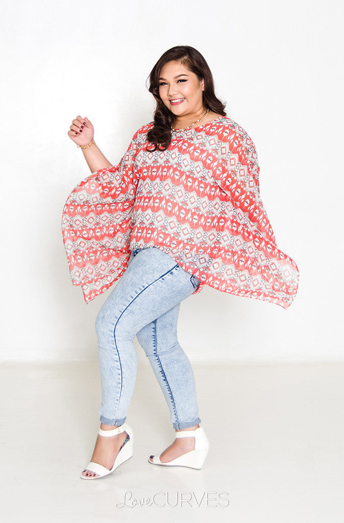 Slit Sleeves Poncho Top - SAN