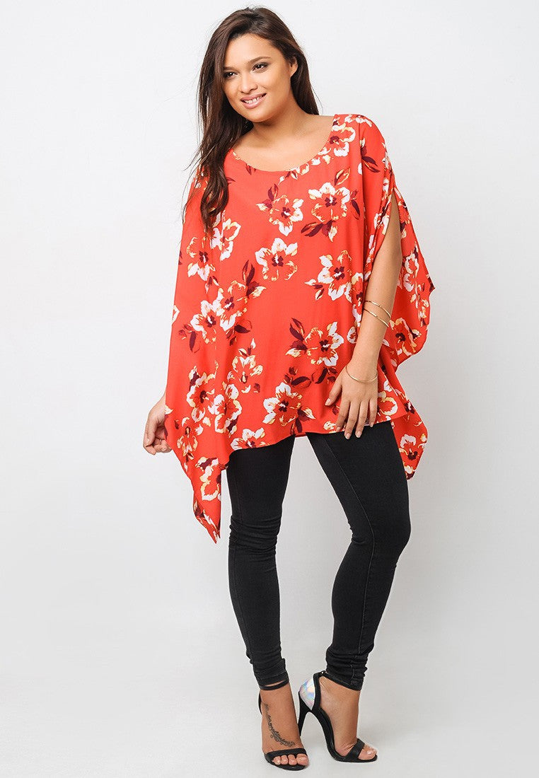 Slit Sleeves Poncho Top - SAN